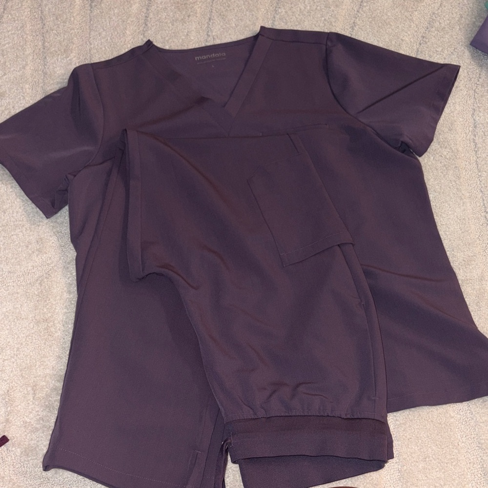 Purple Mandala Scrub Set